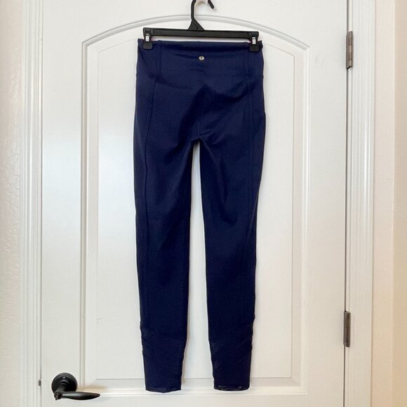 New Lilly Pulitzer Luxletic Small Leggings Weekender High Rise True Navy Blue - Picture 4 of 10